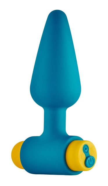Dream Toys Wave Buzzer - Korek analny, Niebieski, 10 cm
