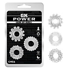 Набор эрекционных колец GK Power Gear Up Rings Clear, 3 шт (прозрачный)