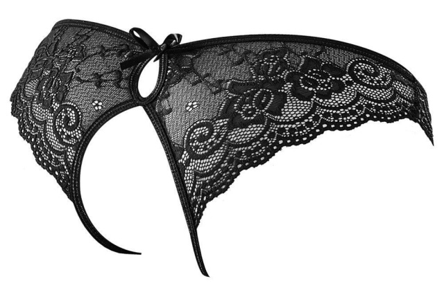 Трусики Cottelli Lingerie otwarte, L (чорний)