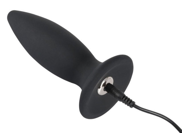 Black Velvets Rechargeable Plug M - Korek analny, Czarny, 12, 5 cm