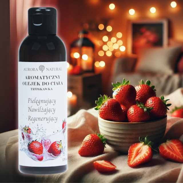 Aurora Aurora Naturals - Olejek do masażu, Truskawka, 150 ml
