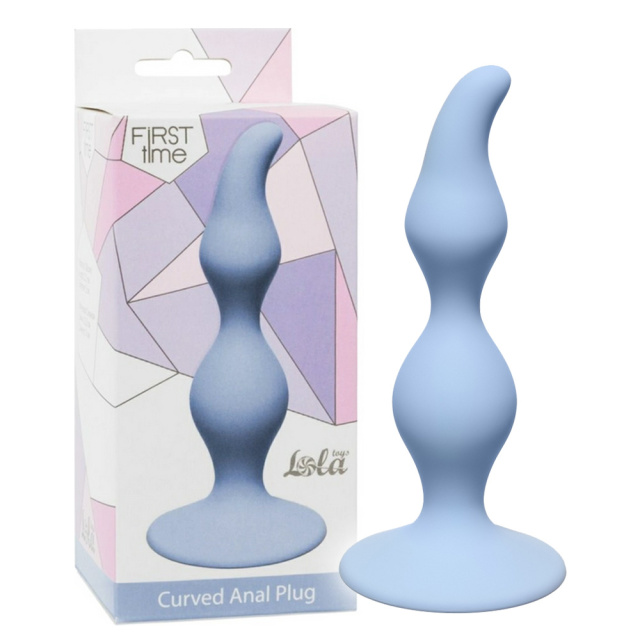 Lola Games Curved Anal Plug - Korek analny, Niebieski, 12.5 cm