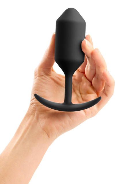 Korek analny B-Vibe Snug Plug 3, 12.7 cm (czarny)