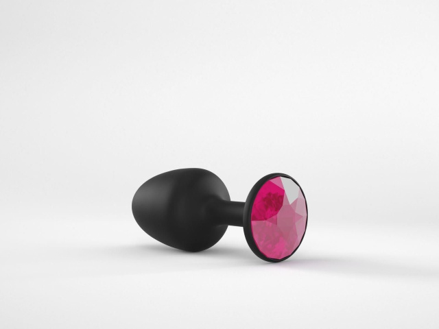 Анальна пробка з кристалом Dorcel Geisha Plug Ruby M, 8 см (рожевий)