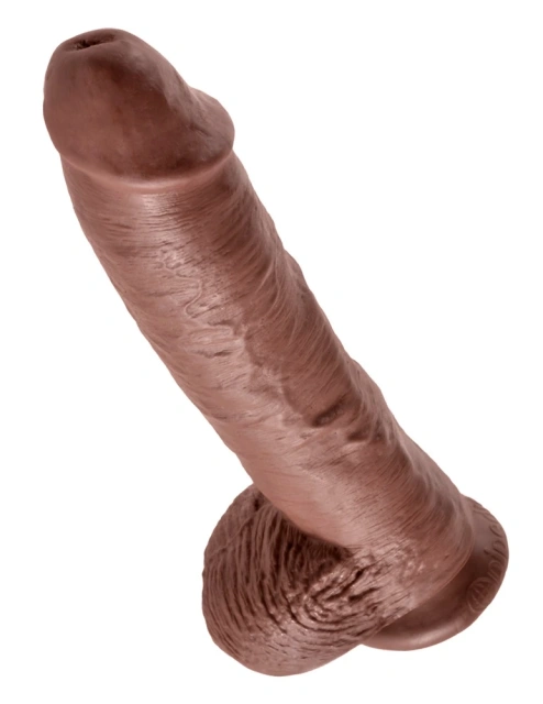 Фаллоимитатор King Cock With Balls, 26,7 см (коричневый)