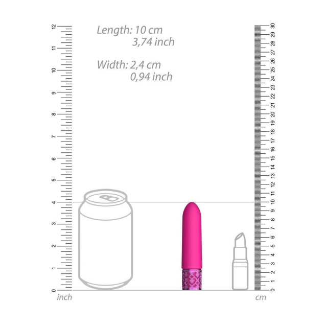 Mini wibrator Royal Gems Imperial, 10 cm (różowy)