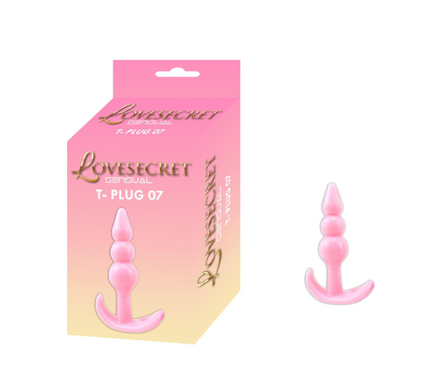 Power Escorts T-Plug 07 - Korek analny, Różowy, 9.3 cm