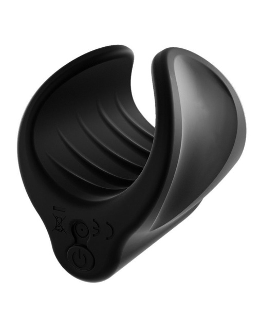 MANWAN Starter - Masturbator z wibracją, Czarny, 8 cm