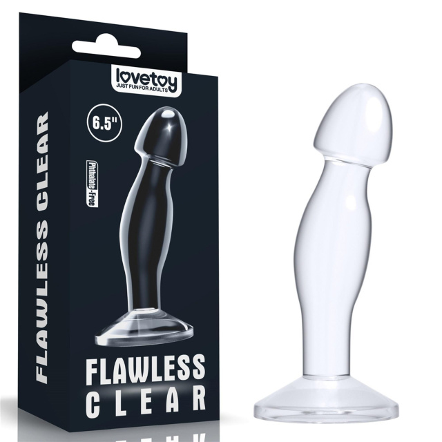 Korek analny LoveToy Flawless, 16,5 cm (przezroczysty)