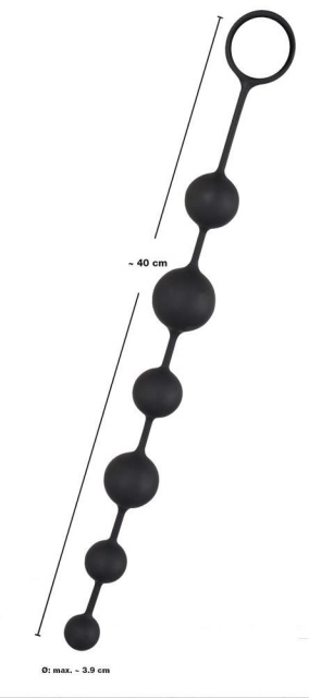Анальні намиста Black Velvets Anal Beads, 40 cm (чорний)