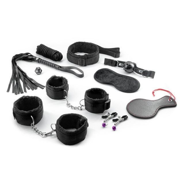 Crushious Master & Cummander - Zestaw BDSM, Czarny