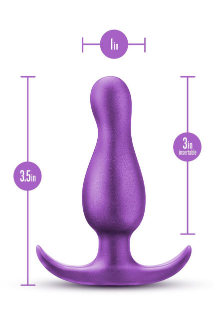 Korek analny Anal Adventures Matrix Quantum Plug, 8,9 cm (fioletowy)