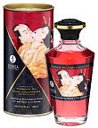 Зігріваюча масажна олія Shunga Aphrodisiac Warming Oil з ароматом полуниці та шампанського, 100 мл
