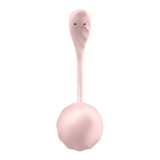 Satisfyer Ribbed Petal - Wibrujące jajko, Różowy, 23 cm