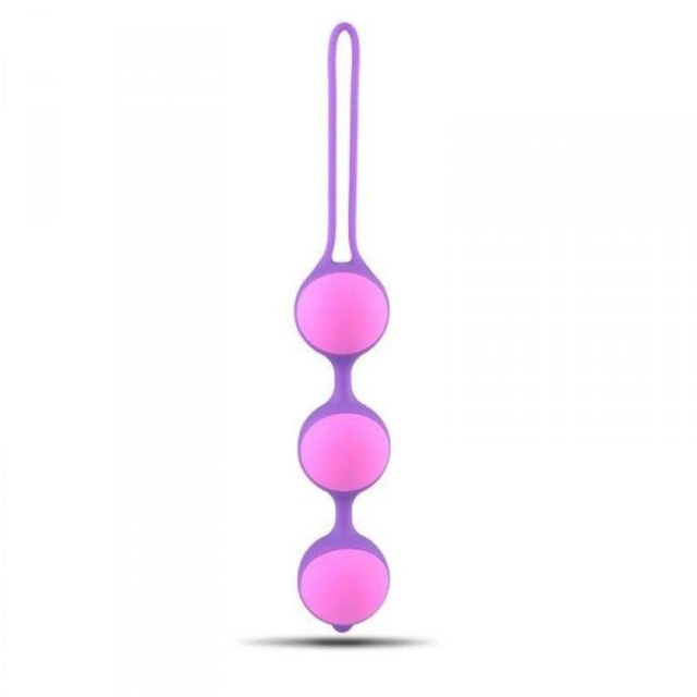 Toyz4lovers Bi-Balls Triple - Kulki gejszy, Fioletowy, 21 cm