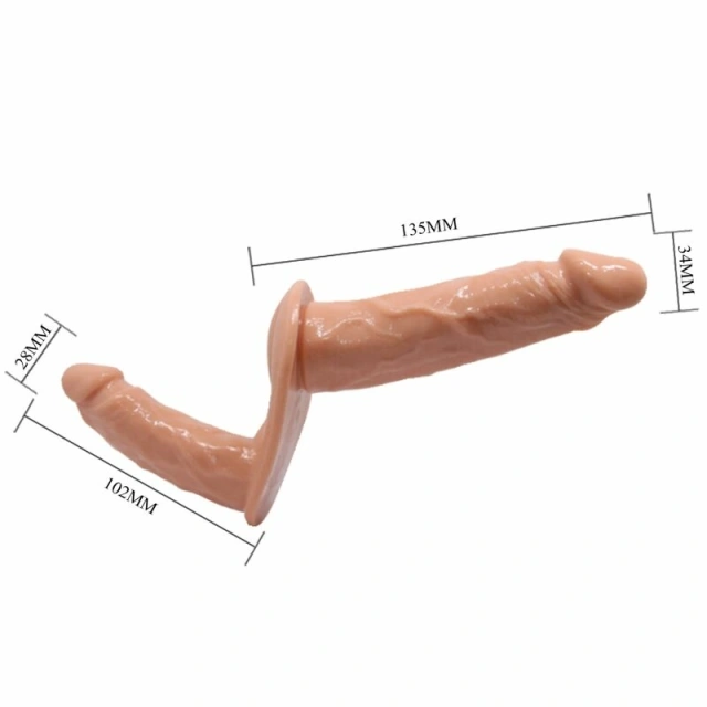 Страпон Baile Double Fun System, 13,5 см (телесный)