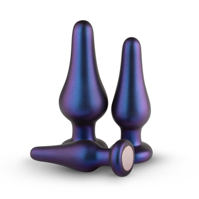 Набор анальных пробок Hueman Comets Butt Plug Set, 3 шт (фиолетовый)