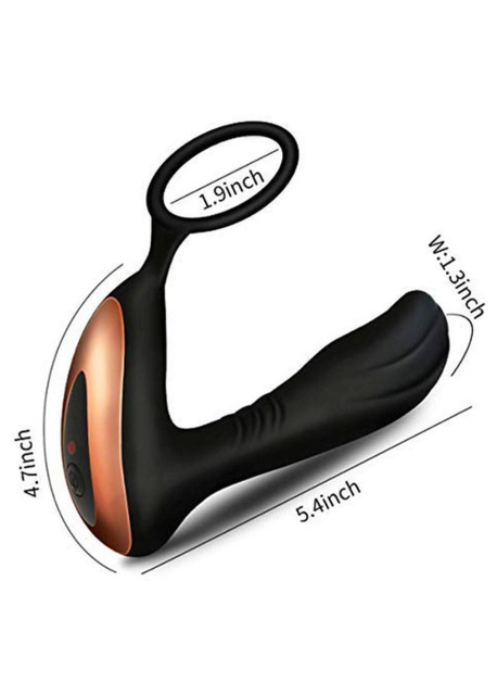 B - Series Magic Remote Control - Stymulator prostaty, Czarny, 12.7 cm