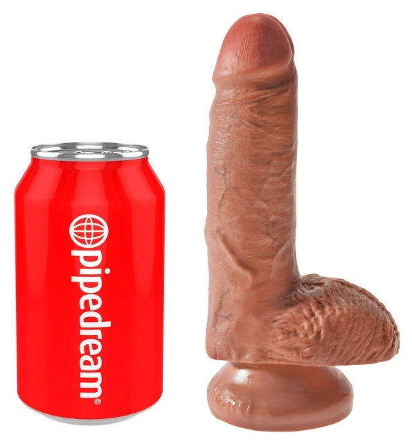 Фаллоимитатор King Cock With Balls, 19.4 см (коричневый)