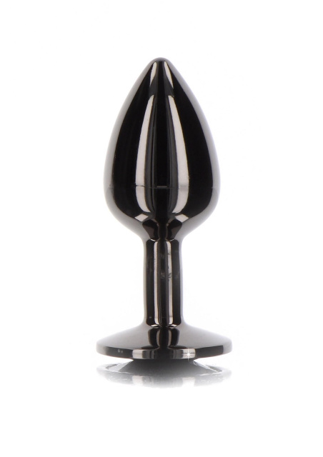 Taboom Butt Plug With Diamond Jewel M - Korek analny, Czarny, 8.2 cm, M