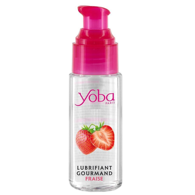 YOBA Massage & Lubrifiant Fraise - Wodny żel-lubrykant, Truskawka, 50 ml