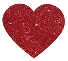 Наклейки для сосків Titty Sticker Heart (червоний)