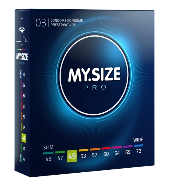 My.Size Pro - Prezerwatywy, Przezroczysty, Bezzapachowy, 16 cm