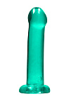 RealRock Crystal Clear - Dildo, Zielony, 17 cm