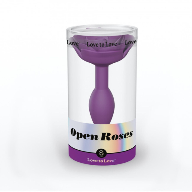 Love to Love Open Roses - Korek analny, Fioletowy, 11, 5 cm, S