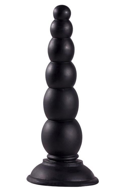 Korek analny Menz Stuff Beaded Probe, 16,5 cm (czarny)