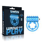 Двойное кольцо для пениса с вибрацией Lumino Play (голубой)