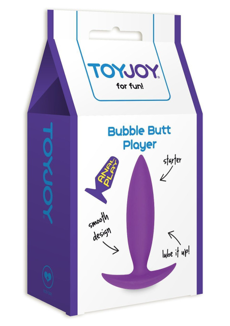 TOYJOY Bubble Butt Player Starter - Korek analny, Fioletowy, 10 cm