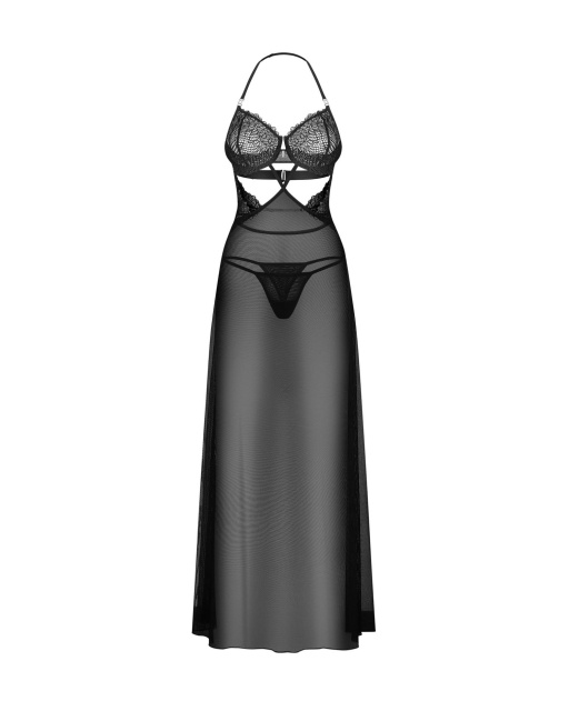 Комплект білизни Obsessive Iliosa, S/M (чорний)