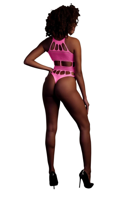 Боді Ouch! Grecian Neckline Neon, XS/XL (рожевий)