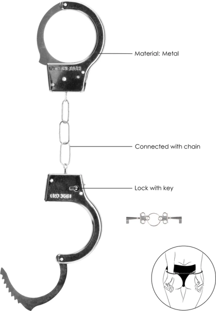Наручники Ouch! Beginner's Handcuffs (серебристый)