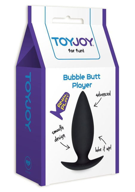 TOYJOY Bubble Butt Player Advanced - Korek analny, Czarny, 10 cm