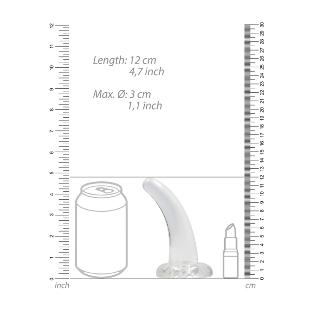 Фалоімітатор Realrock Crystal Clear Dildo 5", 11.5 см (прозорий)