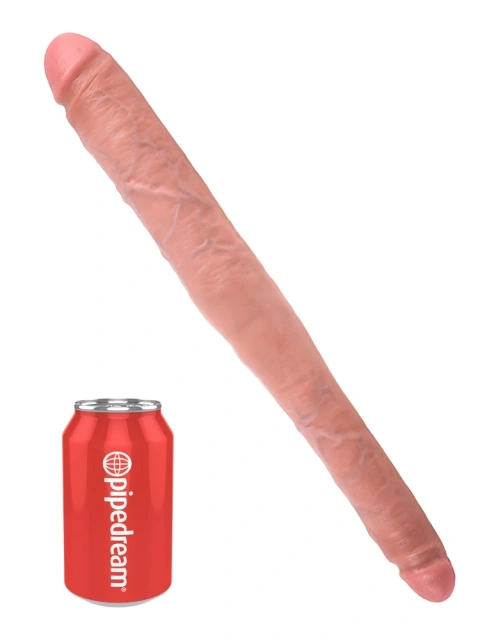 Двухсторонний фаллоимитатор King Cock 16" Tapered Double, 40,6 см (телесный)