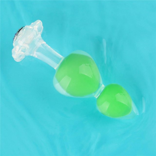 Lovetoy Gemoria - Korek analny, Zielony, 15 cm
