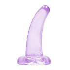 RealRock Crystal Clear Dildo 5" - Dildo, Fioletowy, 11.5 cm