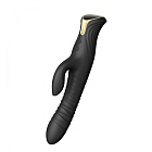 Вибратор-кролик Zalo Mose Rabbit Thruster, 25,7 см (черный)