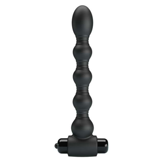 Mr. Play Powerful Massager - Korek analny z wibracjami, Czarny, 18.2 cm