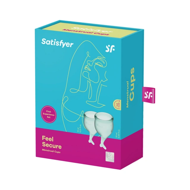 Satisfyer Feel Secure - Kubeczek menstruacyjny, Zielony, 20 ml