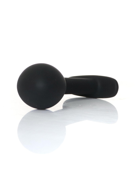 B - Series HeavyFun Curved - Korek analny, Czarny, 10.5 cm