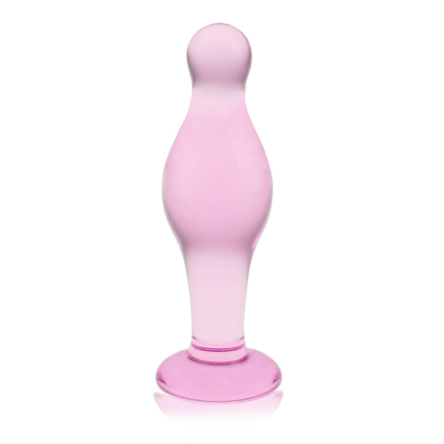 Lovetoy Glass Romance - Korek analny, Różowy, 11, 3 cm