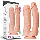 Фалоімітатор для подвійного проникнення LoveToy King-sized, 33 см (тілесний)