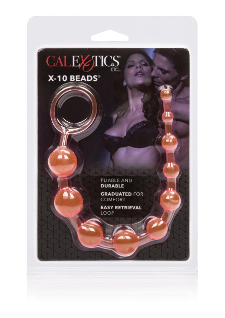 CalExotics X-10 Beads - Łańcuszek analny, Różowy, 28 cm