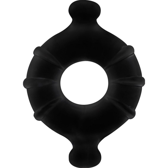 Эрекционное кольцо Shots Gummy Ring, 4 см (черный)