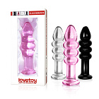 Скляний фалоімітатор LoveToy Glass Romance, 14 см (чорний)