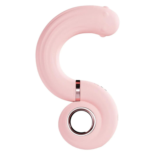 Вібратор Loveline Perles - Rotating Beads Swirl, 11,8 см (рожевий)